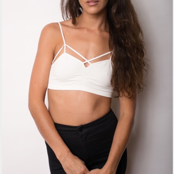 NIP Boutique Strappy Cross V Seamless Bralette - Picture 3 of 11